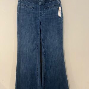 Anthropology jeans pull on mid rise by pilcro , flare size 27